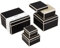 Semikolon 352080 5er Aufbewahrungsboxen - Set 5 tlg - diverse Größen - Geschenkboxen - black schwarz