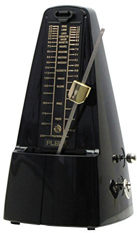 FLEOR Klassisches Triangel Tempo mechanisches Metronom für Gitarre, Klaviertastaturen, Schwarz
