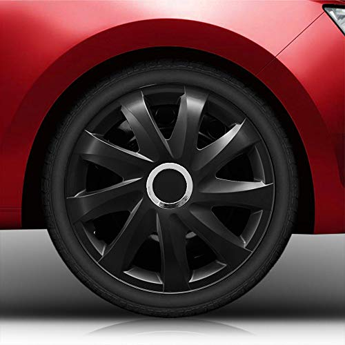 15 15 Zoll Radkappen Radblenden 01/RK Schwarz Matt (Farbe und Größe wählbar!)