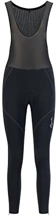 Rogelli Salopette Ciclismo Donna Invernale, Pantaloncini da Bici, Dettagli Riflettenti, Tessuto Traspirante, Nero, M, Liona Bibtight