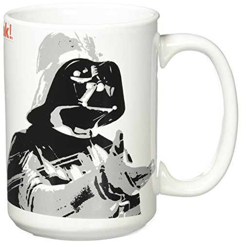 Zak Designs Classic Star Wars 15 oz. Ceramic Coffee Mug, Darth Vader