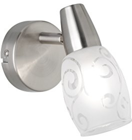 Reality Leuchten R80021007 Colmar Strahler, Metall, nickel matt, 8.0 x 8.0 x 15.0 cm
