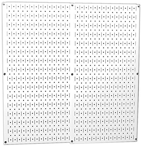 Wall Control 30-P-3232W Lot de panneaux perforés en métal blanc