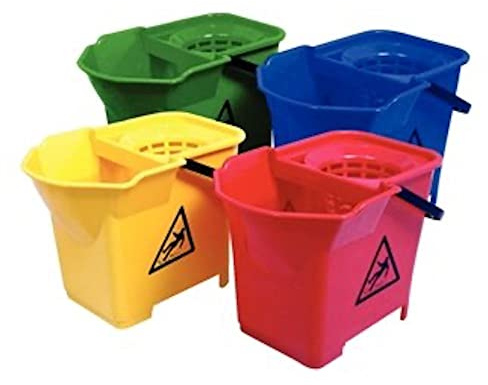Stalwart S222 Farbe Kodiert Mop Bucket, WC-Bereiche, 14 l, rot