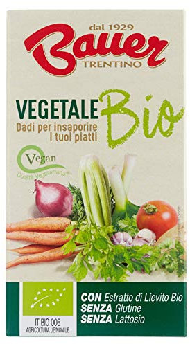Bauer Dado per Brodo Vegetale Bio, 6 x 10g