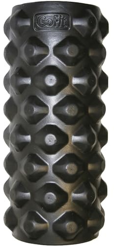 GoFit Extreme 13-Inch Massage Go Roller – UltraFin Core High-Density Foam Roller with Egg Crate Pattern for Deep Tissue Massage, Myofascial Release & Muscle Recovery | Training Manual