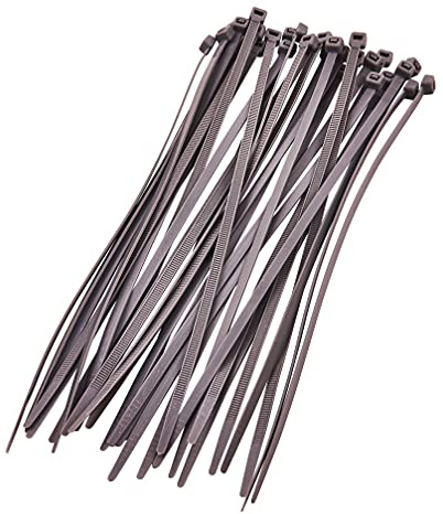 Amtech S0689S Cable Tie, 4.8 x 250 mm, Silver, Set of 30