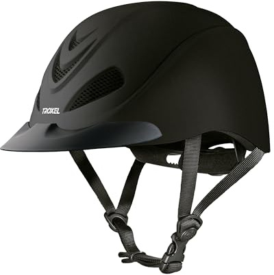Troxel Liberty Ultralight Horse Riding Helmet, Low-Profile Adjustable Design, Safety Horseback Riding Gear, Medium (7 - 7-1/4), Black Duratec