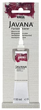 KREUL 91890 - Javana Farbblockierer, 20 ml Tube mit Feinspritzdüse für Filigrane Auftragung, zur Gestaltung farbloser Motive, blockiert die Farbaufnahme