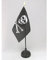 AZ FLAG - Tischflagge Pirat Totenkopf Und Knochen - 15x10 cm Goldene Splitze - Piraten Tischfahne 10 x 15 Cm - Flaggen