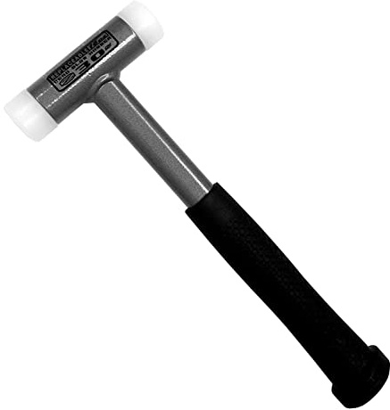 HHIP Pro Series 7080-0302 Vertex Dead Blow Hammer, Deadblow Mallet w/UPE Plastic Face, 1.2” Diameter Steel Shot Head, Non-Marring, 16 oz