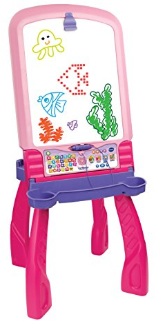 VTech – Magi Chevalet interactif 3 en 1 Rose, Tableau interactif Enfant 193555