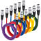 Neewer XLR macho a XLR hembra Micrófono de color- Cables Cables de goma apantallado, balanceado Cables (Verde, Azul, Púrpura, Rojo, Amarillo y Naranja), 6-Pack 6.5 ft/2 m