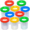 10 Non-Spill Paint Pots with Plastic Stoppers