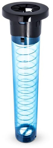 San Jamar C5250C Euro Sentry In-Counter Mount Cup Dispenser, Fits 4oz to 24oz Cup Size, 2-7/16 to 3-5/8 Rim, 23-1/2 Tube Length
