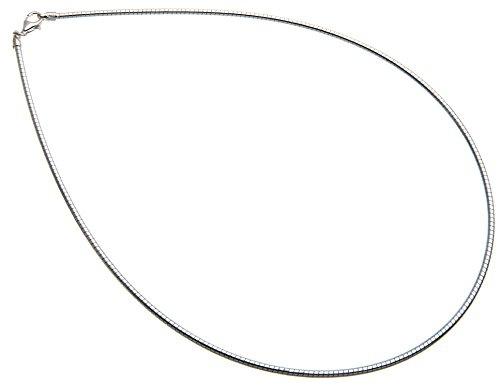 Omega Halsreifen 2mm Durchmesser - 925 Sterling Silber, Länge frei wählbar 38-55cm
