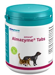 almapharm Almazyme | 600 Tabs | Ergänzungsfuttermittel für Hunde und Katzen | Bei unzureichender Verdauung | Bei exokriner Pankreasinsuffizienz