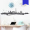 WANDKINGS Wandtattoo Skyline Paris (mit Sehenswürdigkeiten und Wahrzeichen der Stadt) 130 x 34 cm azurblau - erhältlich in 33 Farben