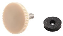 SET Rändelschraube M6, elfenbein, mit Gummischeibe für Verkleidungsbefestigung, 4 Stk pro Fahrz., ES175, ES175/1, ES250, ES250/1, ES300
