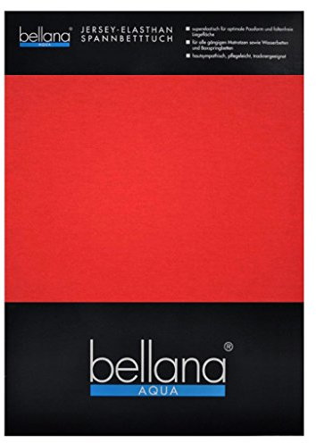 Bellana® Aqua Jersey Multifunktions-Spannbettlaken für Wasserbetten in Normal- und Übergrößen, 90-100-120x200-220 cm in Rubin