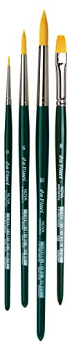 da Vinci 4226 Nova-Pinsel-Set für Aquarell-, Öl- und Acrylfarben, synthetisch, mehrere Größen, 4 Pinsel (Serie 1570, 122)