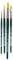 da Vinci 4226 Nova-Pinsel-Set für Aquarell-, Öl- und Acrylfarben, synthetisch, mehrere Größen, 4 Pinsel (Serie 1570, 122)