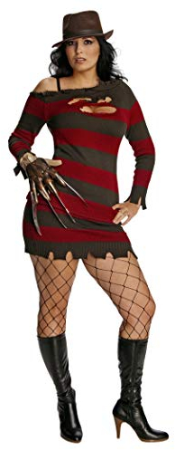 RUBIE'S Offizielles Kostüm Miss Freddy Krueger, sexy, Secret Wishes, für Damen, Nightmare – Mörderische Träume, Größe L Halloween