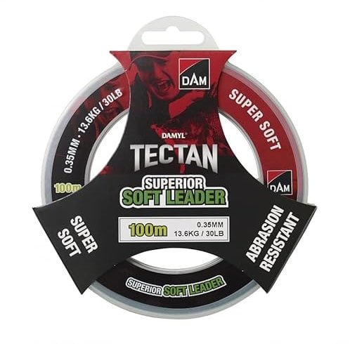 DAM TECTAN SUPERIOR SOFT LEADER 100M 0.80MM 46.4KG 100LBS TRANSPARANT
