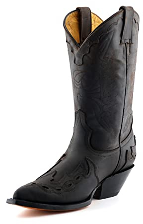 Grinders, Stivali da cowboy uomo, Marrone (Crazy Horse Dark Brown), 39.5