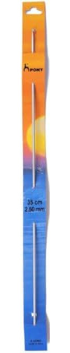 Pony Double Ended Tunisian Crochet Hooks, Aluminium, Multi-Colour, 2.5mm