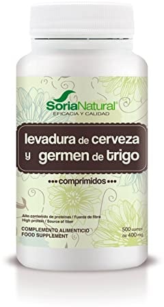 Levadura de cerveza y germen de trigo, 500 comprimidos, Soria Natural