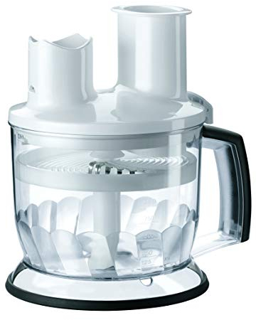 Braun MQ70 Accessorio Robot da Cucina All-in-One per Minipimer MQ3, MQ700, MQ5 con Sistema EasyClick, Lama per Affettare, Lama per Sminuzzare, Lama Julienne, Accessorio per Tritare, capacità 1,5l, Bianco