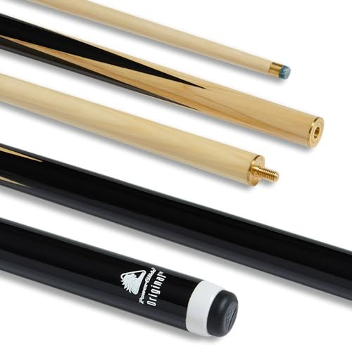 POWERGLIDE Original 2 Piece Snooker Cue, Stecca da Biliardo Unisex-Adulto, Nero, Full Size 57