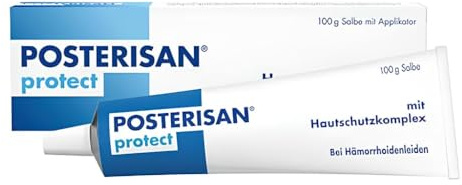 POSTERISAN protect Salbe bei Hämorrhoiden mit Hautschutzkomplex, 100 g | Pflegt und schützt vor Reizungen, lindert leichte Hämorrhoidalbeschwerden, Applikator für innere Anwendung