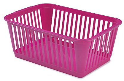 Whitefurze Handy Basket, Plastic, Hot Pink, 37 cm