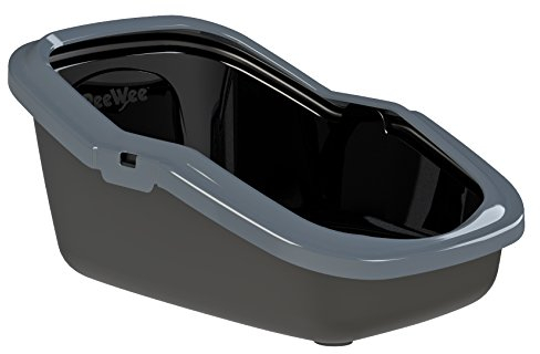 PeeWee Katzenklo EcoMinor schwarz offene Katzentoilette System doppelter Boden Trennsystem