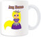 Cadeau personnalisé – Princesse Raiponce en robe Thème Mug Motif conte de fées (Violet, Blanc) – N'importe Quel Nom/Message sur votre unique – Couronne Raiponce cheveux long blond