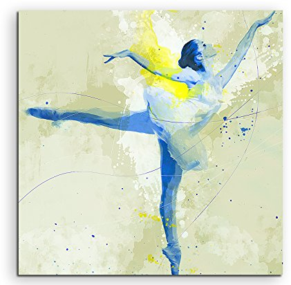 Paul Sinus Art Ballett 60x60cm SPORTBILDER Splash Art Wandbild Aquarell Art
