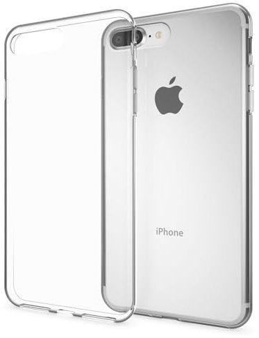 NALIA Housse Protection Compatible avec Apple iPhone 7 Plus/iPhone 8 Plus Coque, Mince Cristal Clair Anti-Choc Silicone Gel Bumper, Ultra-Fine Crystal Clear Case Soft Cover Couverture Souple Etui