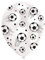 Amscan INT995704 - Latexballons Fußball, 6 Stück, Größe circa 27,5 cm, WM, EM, Public Viewing, Kindergeburtstag, Weiß