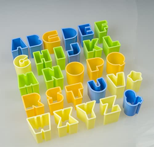 28 tlg. AUSSTECHER SET Buchstaben Zahlen ALPHABET Fondant Marzipan TORTENDEKO