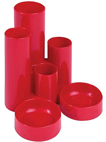 Q Connect tube-Pot à crayons Rouge