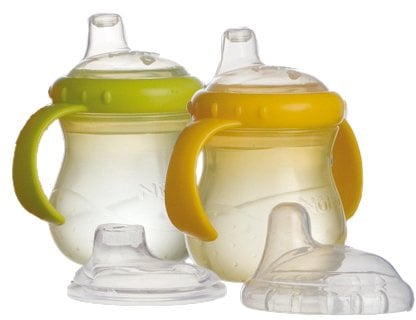 Nuby - ID99342 – Set mit 2 Bechern aus Polypropylen – 295 ml – Gelb und Grün