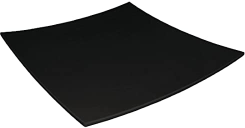 Olympia Kristallon DP142 Curved Square Melamina Plate, 300 mm, color negro