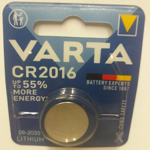 Varta Professional Electronics Battery Type : 6016 / CR2016 Voltage: 3V Size: 1.6 mm Diameter: 20.0 mm Blister Packaging with PDA-Punkt