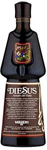 Diesus - Amaro del Frate Barbero, 75 cl, Liquore a Base di Erbe Aromatiche e Vini Pregiati, 18% Vol