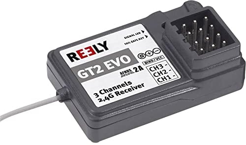 Reely GT2 EVO 3-Kanal Empfänger 2,4 GHz Stecksystem JR