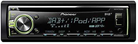Pioneer DEH-X6800DAB - Radio CD con sintonizador Dab+, USB y Entrada AUX, Soporta Control Directo para iPod/iPhone, Acceso Android Media y MIXTRAX EZ, Color Negro