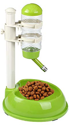 pawow mascota perro gato automático dispensador de agua, botella de cuenco de pie