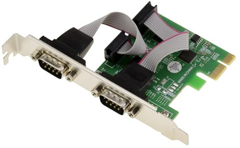 KALEA-INFORMATIQUE Scheda controller PCI Express PCIe a 2 porte seriali RS232 con chipset ASIX con supporti LOW e HIGH PROFILE